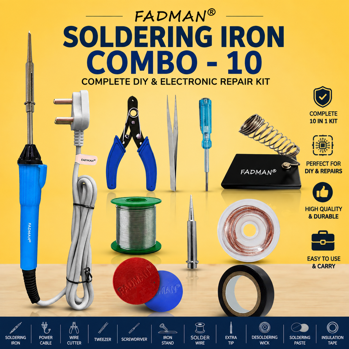 25W SOLDERING IRON KIT PACK OF 10