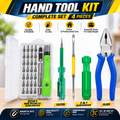 4-in-1 Multi-Functional Hand Tool Kit with Plier, Tester, 2-in-1 Screwdriver & 32-in-1 Mini Magnetic Precision Screwdriver Set for Home, Repair & DIY