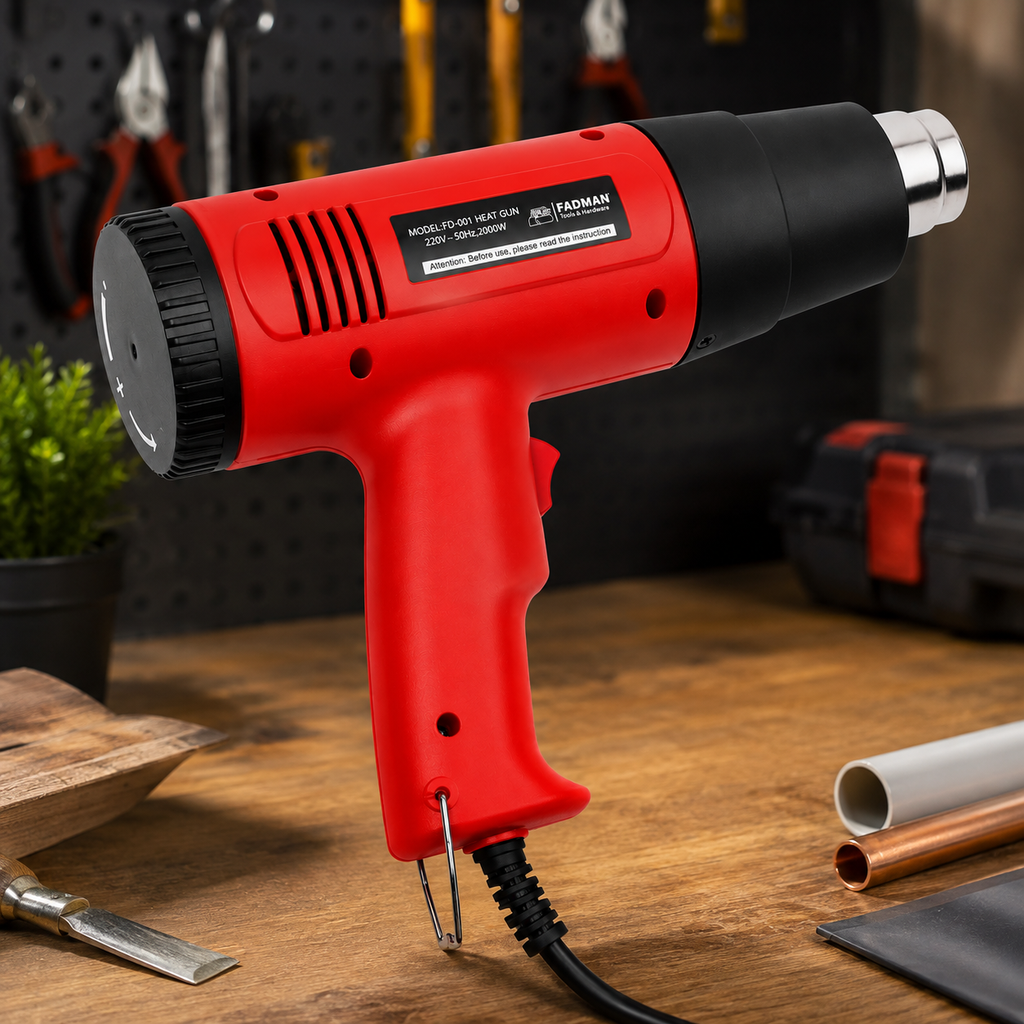 2000W Heat Gun with 2 Temperature Settings & Airflow Control, Hot Air Gun with Nozzle Attachment for Paint Removal, PVC Shrink Wrapping, Crafting, Electronics Repair & DIY Projects