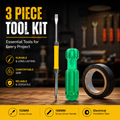 2-in-1 Screwdriver & Electrical Insulation Tape Combo | Dual-Ended Screwdriver Tool with Black PVC Tape for Home, Electrical & Repair Work