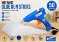 20W Hot Melt Glue Gun with 50 Pcs 7MM Glue Sticks | Mini Electric Adhesive Gun for DIY Crafts, Art, Repair & Home Projects (Blue)
