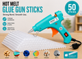20W Hot Melt Glue Gun with 50 Pcs 7MM Glue Sticks | Mini Electric Adhesive Gun for DIY Crafts, Art, Repair & Home Projects (Turquoise)