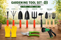 Garden Tools Set of 12 | Big Trowel, Small Trowel, 3-Prong Cultivator, Garden Fork, Weeder, Khurpa, Pruning Cutter, Water Spray Nozzle & Gardening Gloves | Heavy Duty Gardening Tool Kit for Home, Lawn, Plants & Outdoor Use