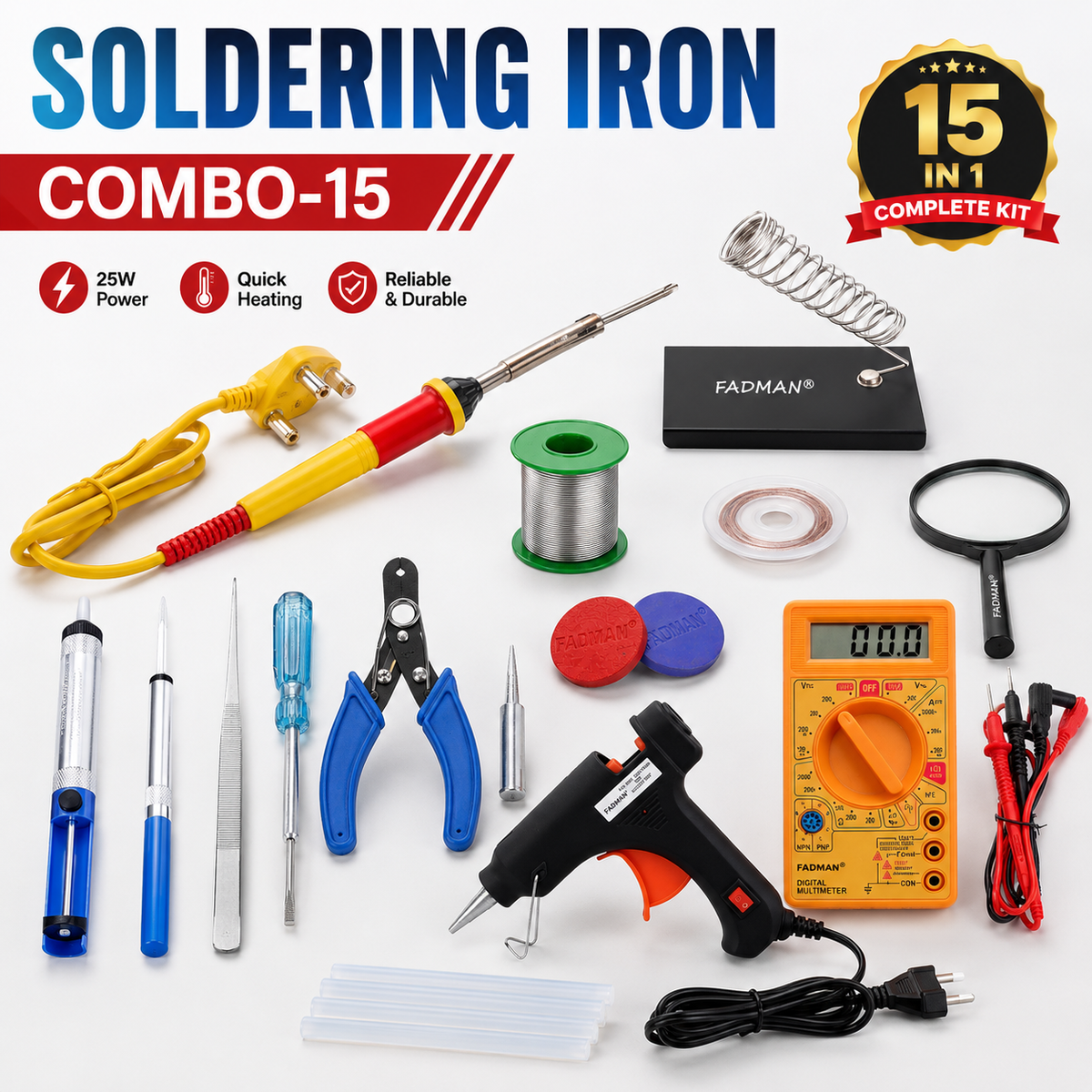 25W SOLDERING IRON KIT PACK OF 15