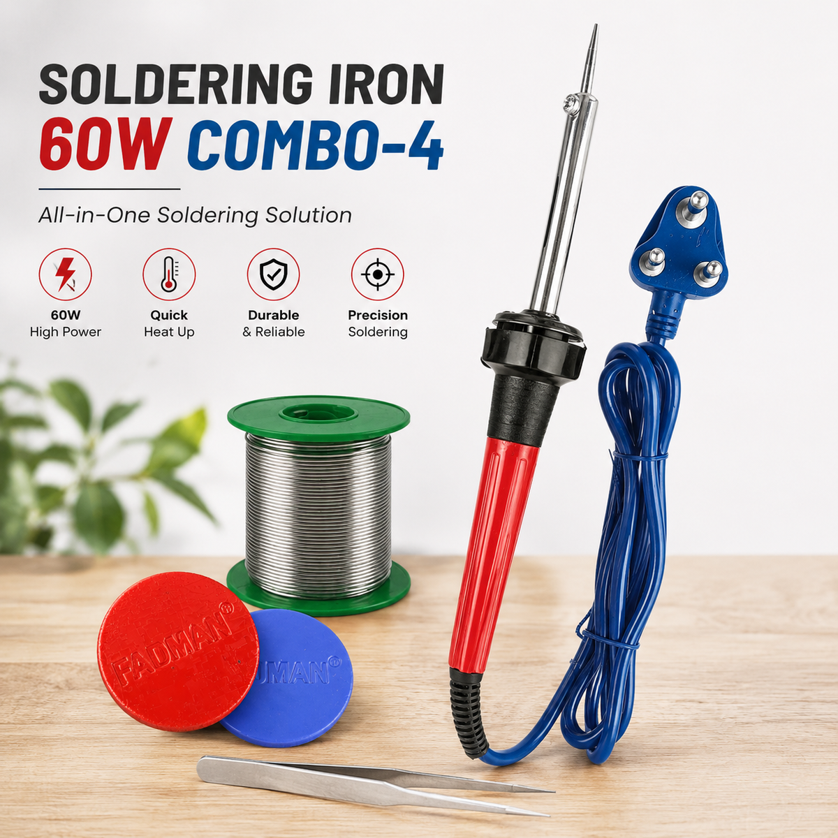 60W SOLDERING IRON KIT PACK OF 4