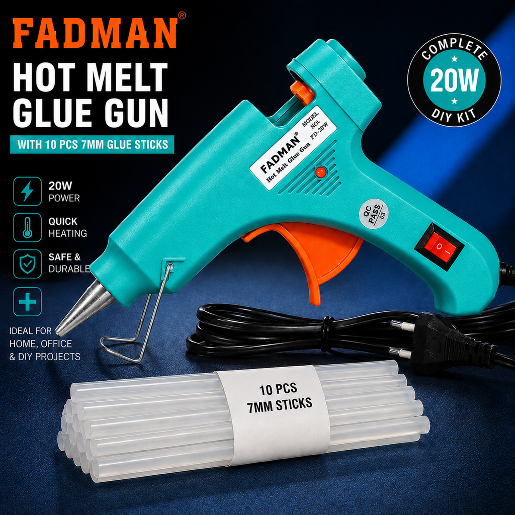 20W Hot Melt Glue Gun with 10 Pcs 7MM Glue Sticks | Mini Electric Adhesive Gun for DIY Crafts, Art, Repair & Home Projects (Turquoise)