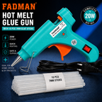 20W Hot Melt Glue Gun with 10 Pcs 7MM Glue Sticks | Mini Electric Adhesive Gun for DIY Crafts, Art, Repair & Home Projects (Turquoise)