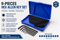9-Piece Metric Hex Allen Key Set, L-Shaped Hex Wrench Set with 1.5mm to 10mm Sizes, Anti-Rust Nickel Coated Allen Keys for Home, DIY & Professional Use