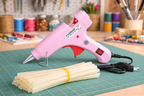 20W Hot Melt Glue Gun with 25 Pcs 7MM Glue Sticks | Mini Electric Adhesive Gun for DIY Crafts, Art, Repair & Home Projects (Pink)
