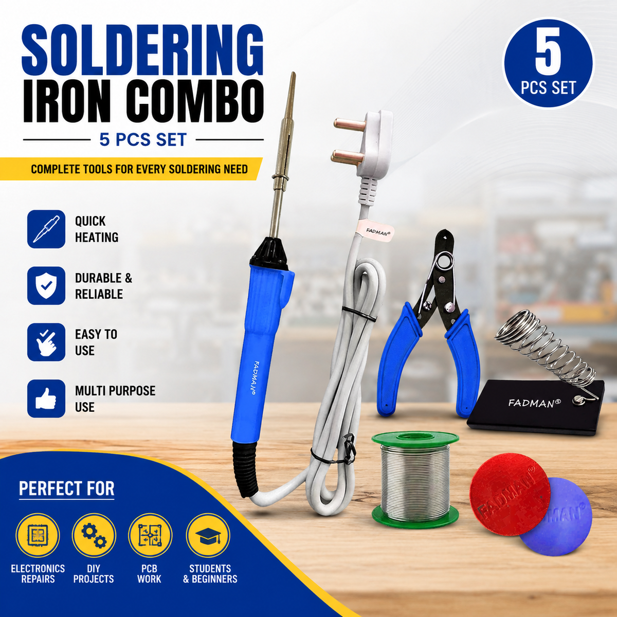 25W SOLDERING IRON KIT PACK OF 5