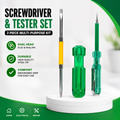 2-in-1 Screwdriver + Tester | Dual Purpose Electrical Tester Screwdriver | Insulated Handle for Home, Electrical & Repair Work