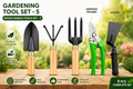 Garden Tools Set with Khurpa, German Cutter & Wood Handle Gardening Tools for Weeding, Pruning & Plant Care