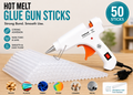 20W Hot Melt Glue Gun with 50 Pcs 7MM Glue Sticks | Mini Electric Adhesive Gun for DIY Crafts, Art, Repair & Home Projects (White)