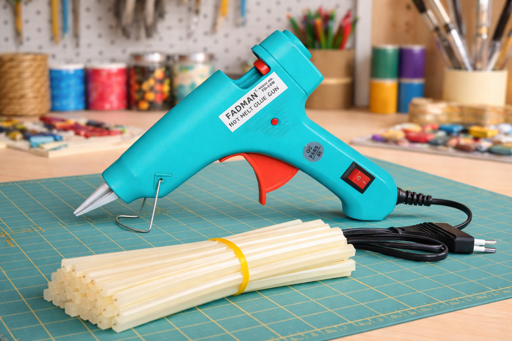 20W Hot Melt Glue Gun with 25 Pcs 7MM Glue Sticks | Mini Electric Adhesive Gun for DIY Crafts, Art, Repair & Home Projects (Turquoise)