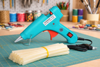 20W Hot Melt Glue Gun with 25 Pcs 7MM Glue Sticks | Mini Electric Adhesive Gun for DIY Crafts, Art, Repair & Home Projects (Turquoise)