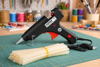 20W Hot Melt Glue Gun with 25 Pcs 7MM Glue Sticks | Mini Electric Adhesive Gun for DIY Crafts, Art, Repair & Home Projects (Black)