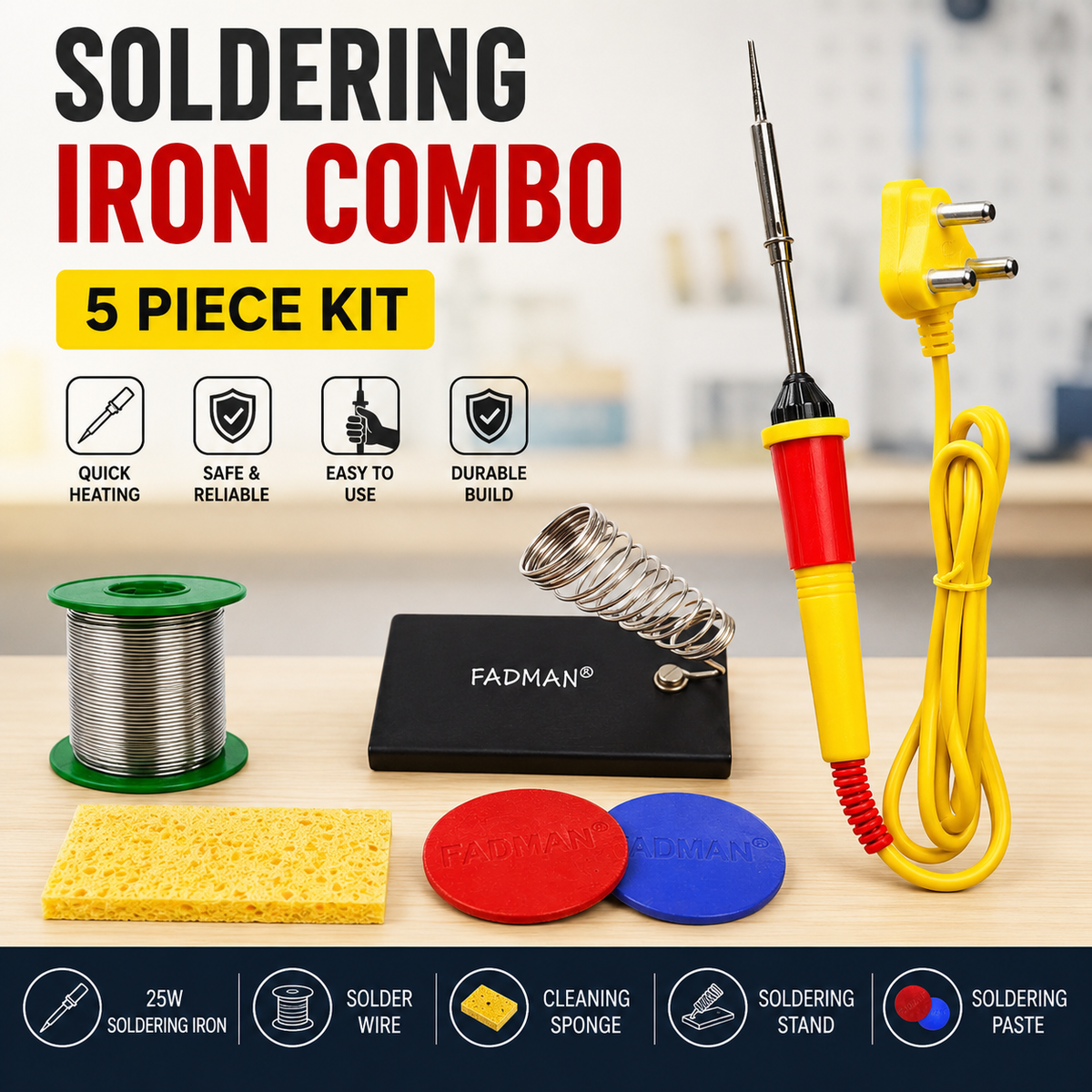 25W SOLDERING IRON KIT PACK OF 5