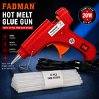 20W Hot Melt Glue Gun with 10 Pcs 7MM Glue Sticks | Mini Electric Adhesive Gun for DIY Crafts, Art, Repair & Home Projects (Red)