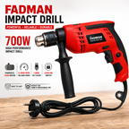 700W Electric Impact Drill Machine with Auxiliary Handle | 13mm Heavy Duty Chuck | Variable Speed & Forward/Reverse Function | Powerful Drilling Machine for Wood, Metal, Wall & Home DIY Use