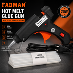 20W Hot Melt Glue Gun with 10 Pcs 7MM Glue Sticks | Mini Electric Adhesive Gun for DIY Crafts, Art, Repair & Home Projects (Black)