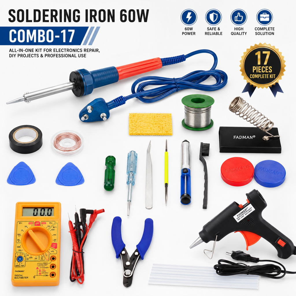 60W SOLDERING IRON KIT PACK OF 17