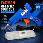 20W Hot Melt Glue Gun with 10 Pcs 7MM Glue Sticks | Mini Electric Adhesive Gun for DIY Crafts, Art, Repair & Home Projects (Blue)