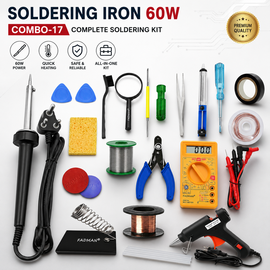 60W SOLDERING IRON KIT PACK OF 17