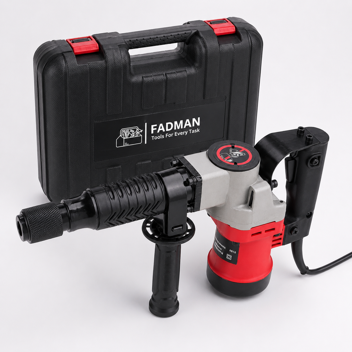 1200W Heavy Duty Rotary Hammer Drill Machine, 20mm Concrete Drill Capacity, 3800 RPM, 2900 BPM, Vibration Control, Ergonomic Grip & Auxiliary Handle for Concrete, Masonry & Construction Work