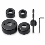 4-Piece Hole Saw Cutter Set with Drill Bit & Allen Key