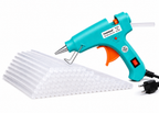 20W Hot Melt Glue Gun with 50 Pcs 7MM Glue Sticks | Mini Electric Adhesive Gun for DIY Crafts, Art, Repair & Home Projects (Turquoise)