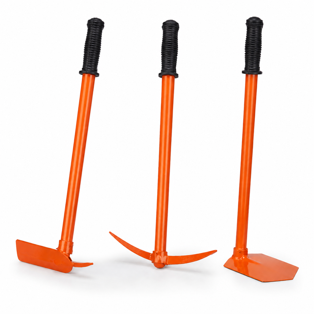 Heavy Duty Garden Hoe & Tiller Tool Set | 3-in-1 Hand Cultivator, Weeder & Soil Loosener | Long Handle Gardening Tool for Weeding, Cultivating & Soil Preparation