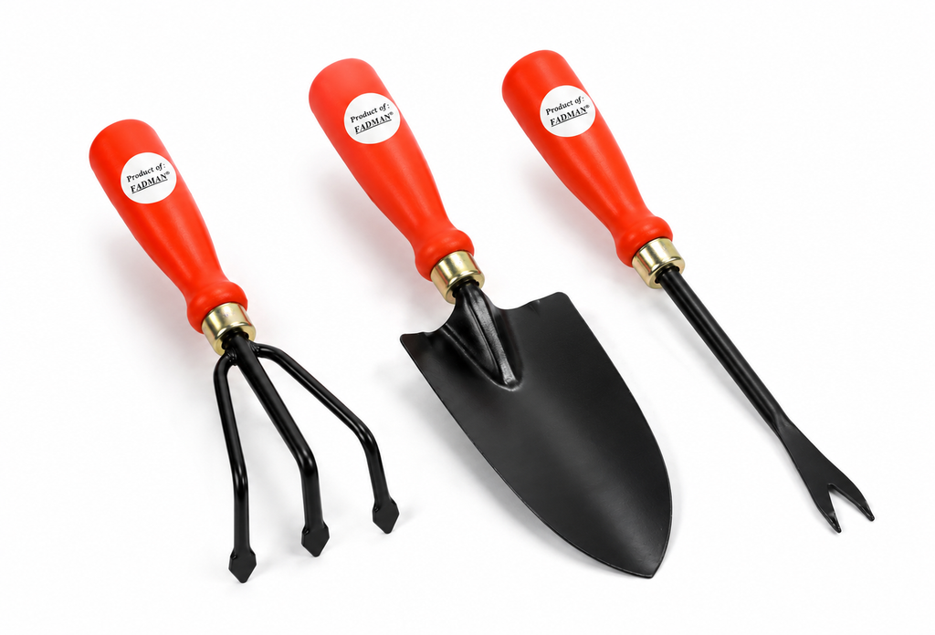 3 Pcs Garden Hand Tools Set – Weeder, Cultivator & Small Trowel, Heavy Duty Gardening Tools for Planting, Loosening Soil, Weeding & Transplanting