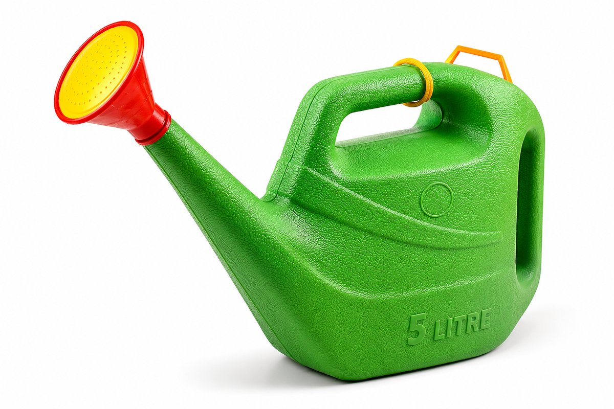 5L Plastic Garden Watering Can with Long Spout & Detachable Sprinkler Head | Lightweight Heavy Duty Water Can for Plants, Flowers, Lawn, Indoor & Outdoor Gardening