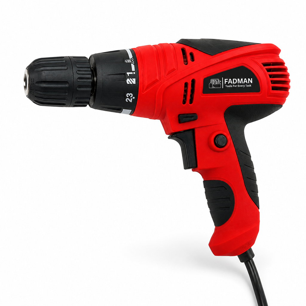 400W Electric Screwdriver Drill Machine 10mm Keyless Chuck | Variable Speed Reversible Drill | Corded Power Drill for Wood, Metal & DIY Home Repair