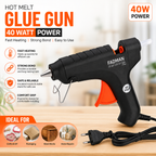 40W Hot Melt Glue Gun | High Temperature Electric Adhesive Gun for Craft, DIY, Repair & Decoration
