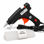 20W Hot Melt Glue Gun with 10 Pcs 7MM Glue Sticks | Mini Electric Adhesive Gun for DIY Crafts, Art, Repair & Home Projects (Black)