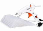 20W Hot Melt Glue Gun with 50 Pcs 7MM Glue Sticks | Mini Electric Adhesive Gun for DIY Crafts, Art, Repair & Home Projects (White)
