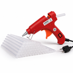 20W Hot Melt Glue Gun with 50 Pcs 7MM Glue Sticks | Mini Electric Adhesive Gun for DIY Crafts, Art, Repair & Home Projects (Red)