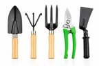 Garden Tools Set with Khurpa, German Cutter & Wood Handle Gardening Tools for Weeding, Pruning & Plant Care