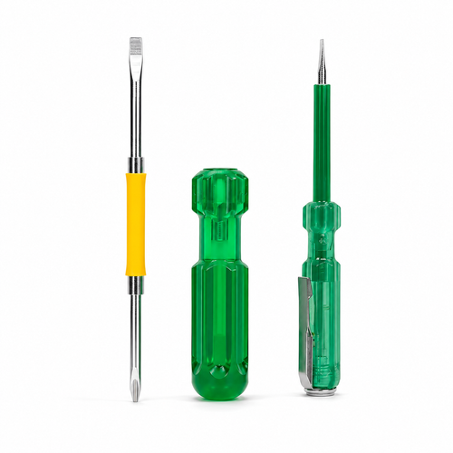 2-in-1 Screwdriver + Tester | Dual Purpose Electrical Tester Screwdriver | Insulated Handle for Home, Electrical & Repair Work