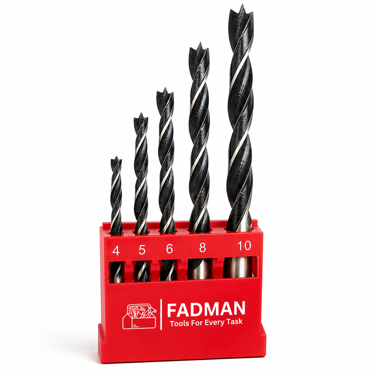 Wood Drill Bit Set 4–10mm, 5 Pcs