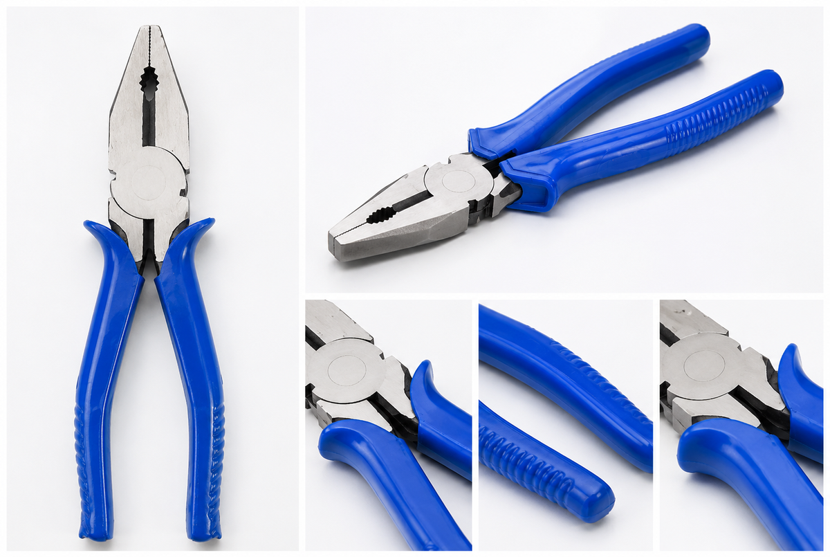 Heavy Duty Combination Pliers with Non-Slip Grip Handle, Steel Jaw for Cutting, Gripping & Wire Stripping – Multipurpose Hand Tool for Home, Workshop & Electrical Work