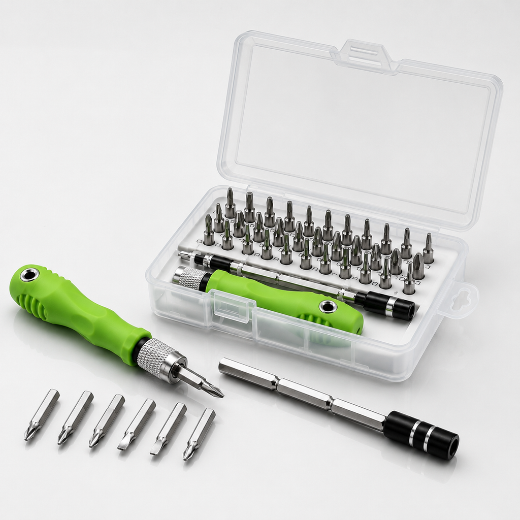 Precision Screwdriver Set 32 in 1 with Magnetic Bits, Interchangeable Handle & Extension Bar for Mobile Phone, Laptop, Camera, Electronics, Eyeglasses & Furniture Repair