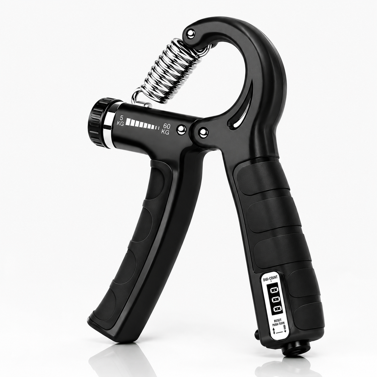 Adjustable Hand Grip Strengthener 5-60KG, Heavy Duty Forearm & Hand Exerciser with Resistance Control, Ergonomic Grip for Men & Women, Wrist & Finger Strength Training