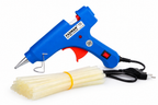 20W Hot Melt Glue Gun with 25 Pcs 7MM Glue Sticks | Mini Electric Adhesive Gun for DIY Crafts, Art, Repair & Home Projects (Blue)