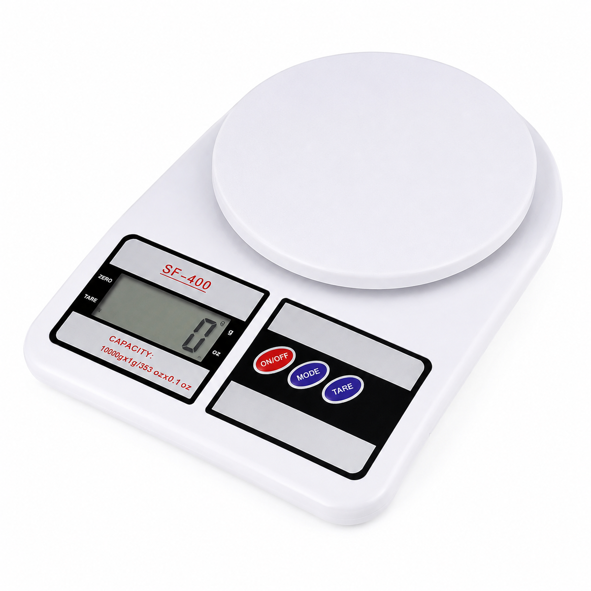 Digital Kitchen Weighing Scale, 10 kg Capacity, 1 g Precision, Electronic Food Weight Machine with Tare & Multiple Units, LCD Display for Cooking, Baking & Household Use
