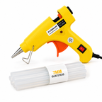 20W Hot Melt Glue Gun with 5 Pcs 7MM Glue Sticks | Mini Electric Adhesive Gun for DIY Crafts, Art, Repair & Home Projects (Yellow)