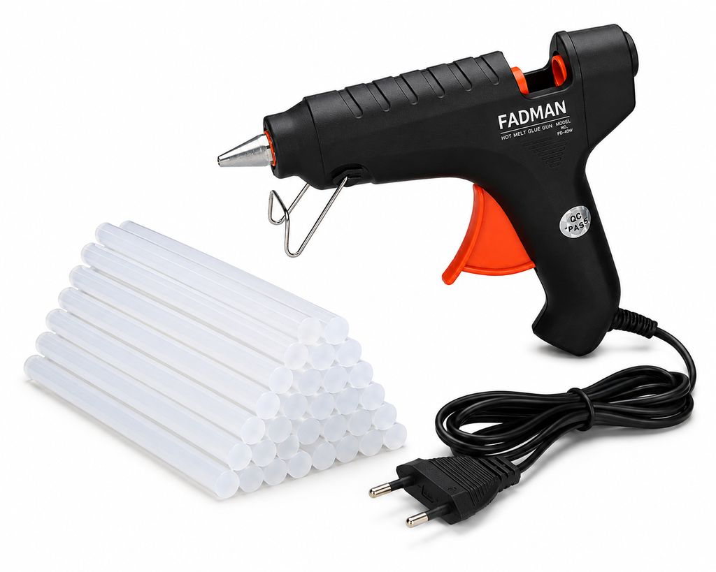 40W Hot Melt Glue Gun with 30 Pcs 11mm Glue Sticks | High Temperature Electric Adhesive Gun for Craft, DIY, Repair & Decoration