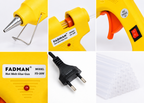20W Hot Melt Glue Gun with 50 Pcs 7MM Glue Sticks | Mini Electric Adhesive Gun for DIY Crafts, Art, Repair & Home Projects (Yellow)