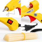 20W Hot Melt Glue Gun with 25 Pcs 7MM Glue Sticks | Mini Electric Adhesive Gun for DIY Crafts, Art, Repair & Home Projects (Yellow)